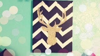 DIY Deer Silhouette Canvas