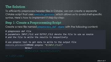 How to Use add_custom_command in CMake for Pre-processing Header Files