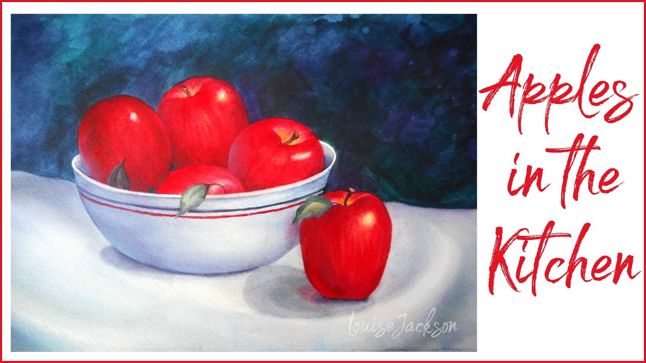 Learn how to paint an apple using watercolors YouTube
