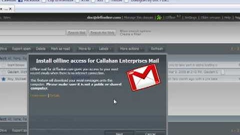 Offline Gmail with Google Gears
