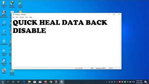 QUICK HEAL AUTO DATA BACKUP DISABLE