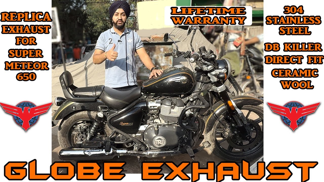 Реплика выхлопной системы для Super Meteor 650 || Нержавеющая сталь || Устранитель шума || Выхлоп...