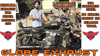 Replica Exhaust For Super Meteor 650 || Stainless Steel ||Db Killer|| Globe Performance Exhaust