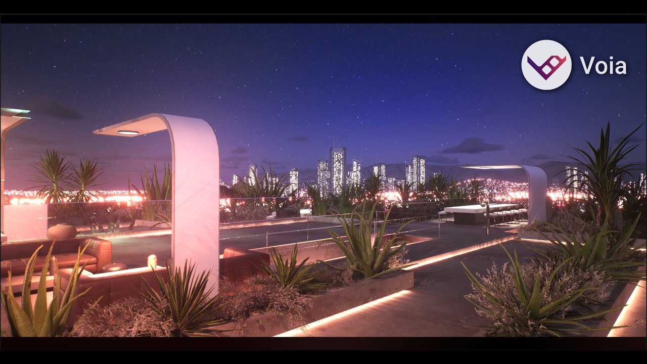 Unreal Engine - LA Rooftop (4K) v.1 - PCG