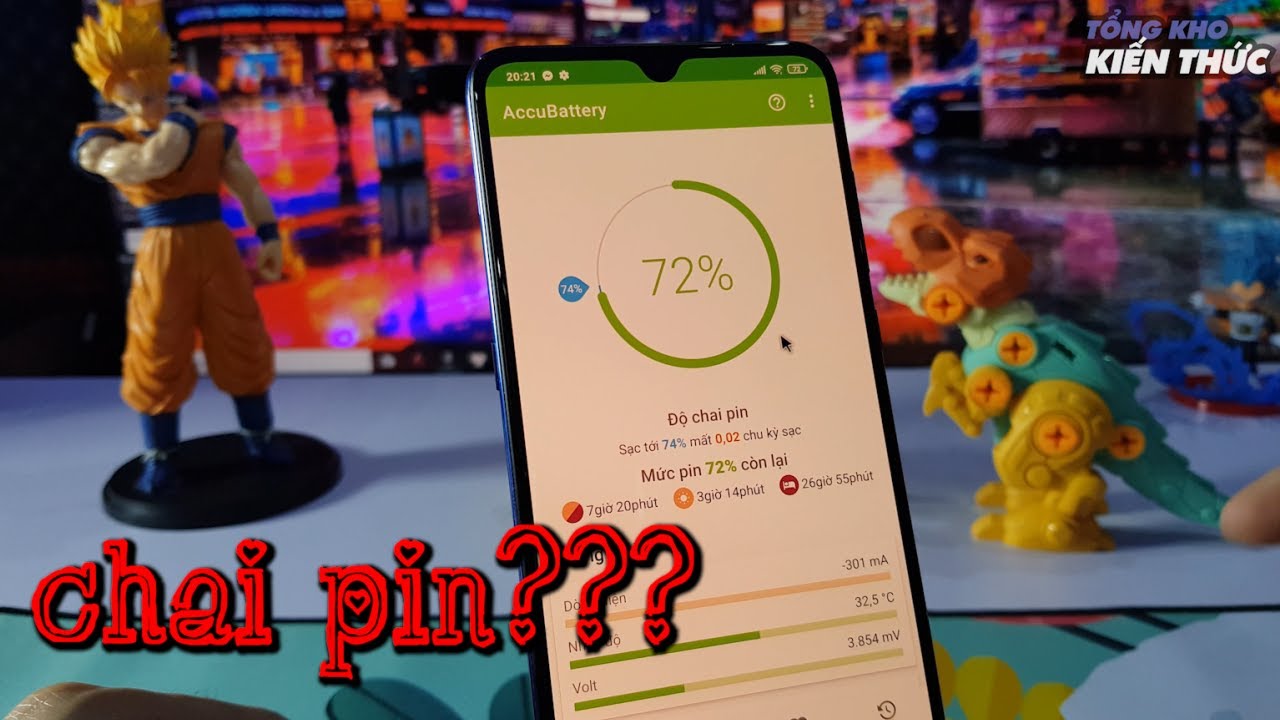 Kiểm tra pin chai trên điện thoại Android - youtube