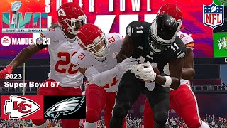 Eagle vs Chiefs Simulation 2023 Super Bowl 57 Predictions in Arizona Madden 23 PS5 4k Game Play