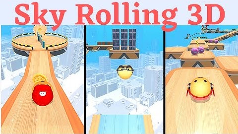 Sky Rolling Ball 3D Newest Ball Level Walkthrough gameplay😆 #76