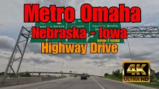 4K POV Drive: Bellevue to Council Bluffs Iowa | Omaha Metro 4K POV Dashcam Tour | Travel Video USA