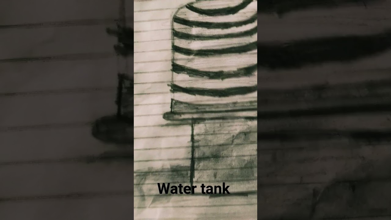 water tank drawing with pencil from Dhillon art's official 
