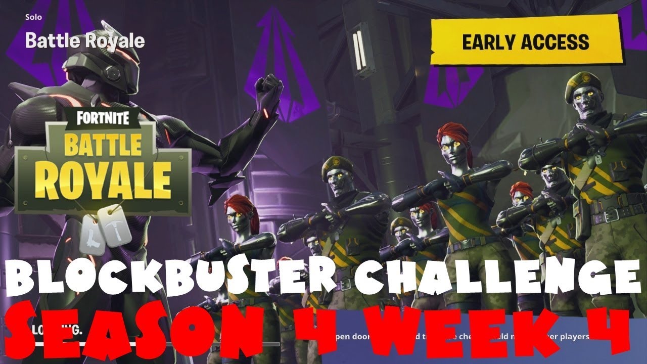 SECRET Battle Star Week 4 - Blockbuster Challenge Guide - Fortnite Battle Royale Season 4