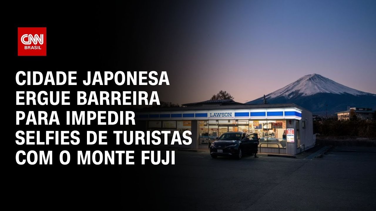 Cidade japonesa ergue barreira para impedir selfies de turistas com o Monte Fuji | LIVE CNN