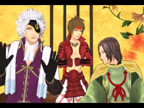 【戦国BASARA】西軍の三人が今度はエアボに挑戦したようです。【MMD】