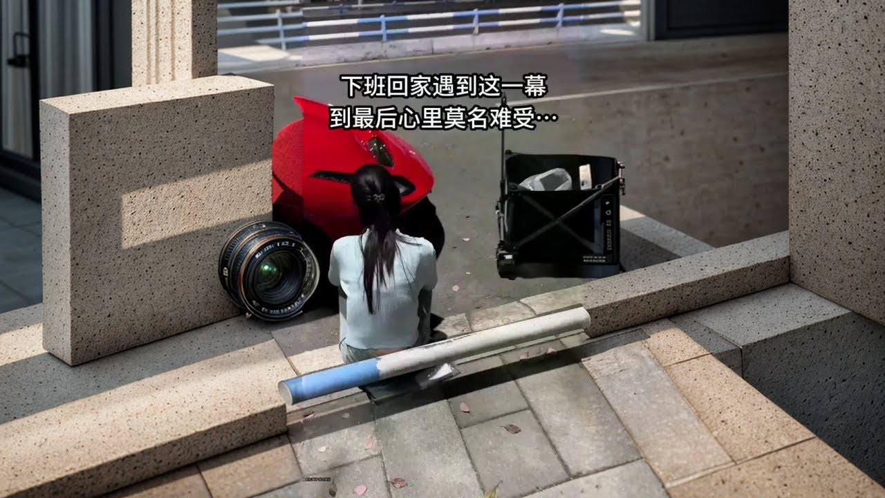 下班回家遇到这一幕……到最后我真的心情无法用需要形容，成年人真的太不容易了！#手艺人#画画#撞车