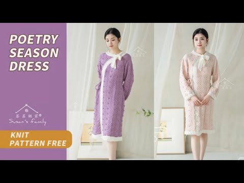 【EN2444】Poetry Season Dress Knit Tutorial | Chinese Aesthetics Series | Susan's Family