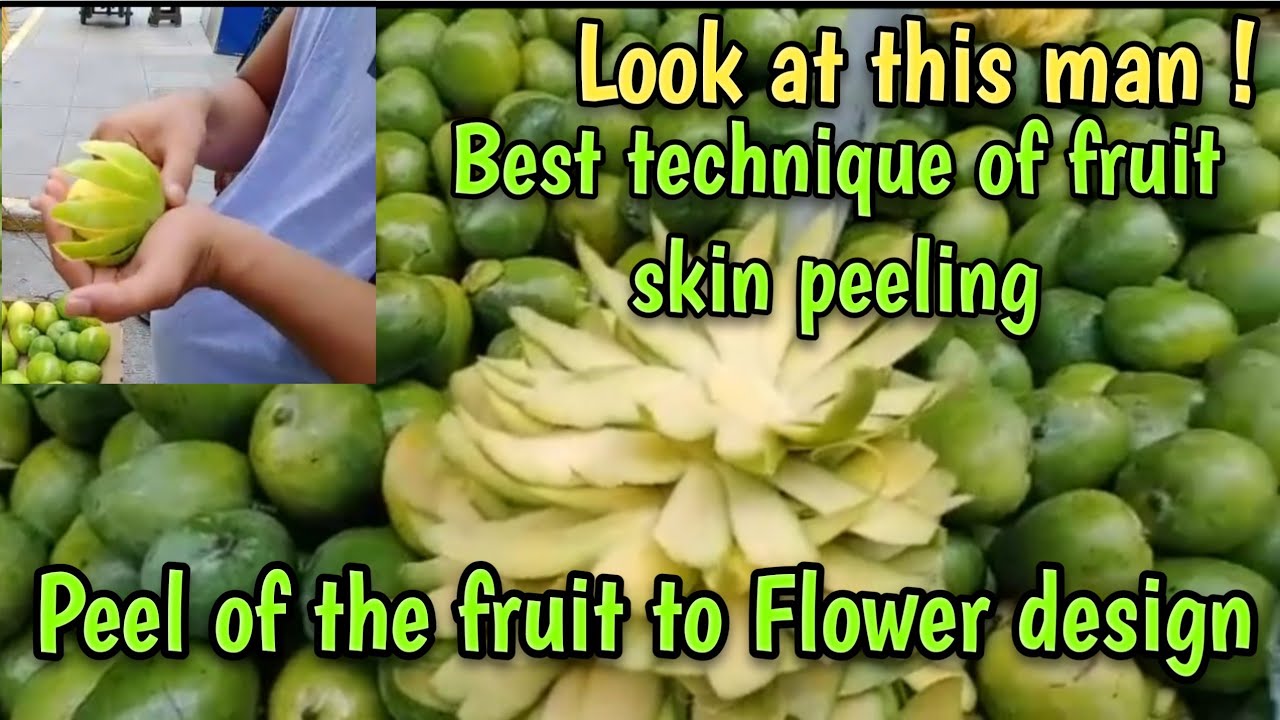 This man doing his best way of peeling fruit l Fruit peeling technique shorts YouTube