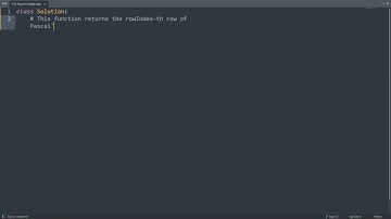 Leetcode 119. Pascal