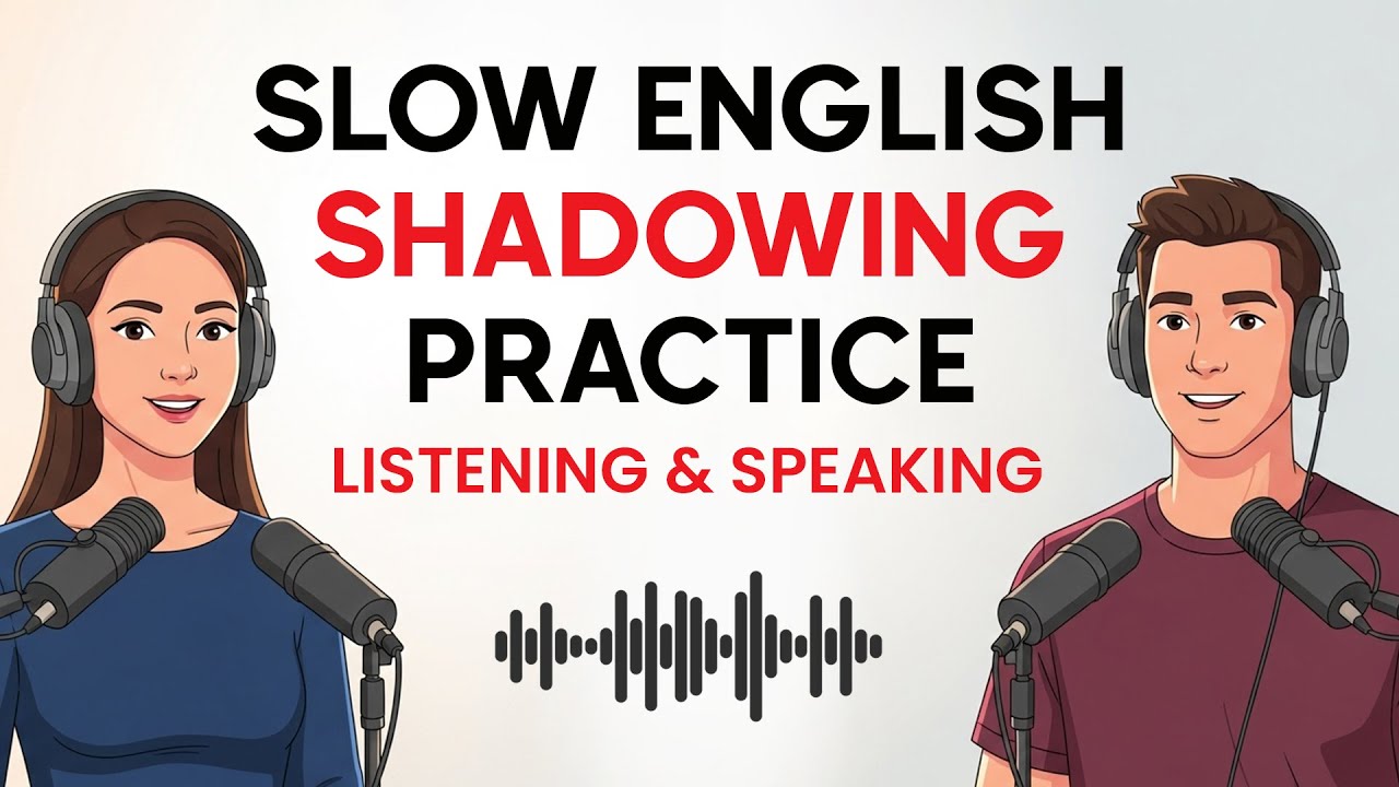 English Shadowing for Beginners | Slow Listening & Speaking Practice For English Fluency