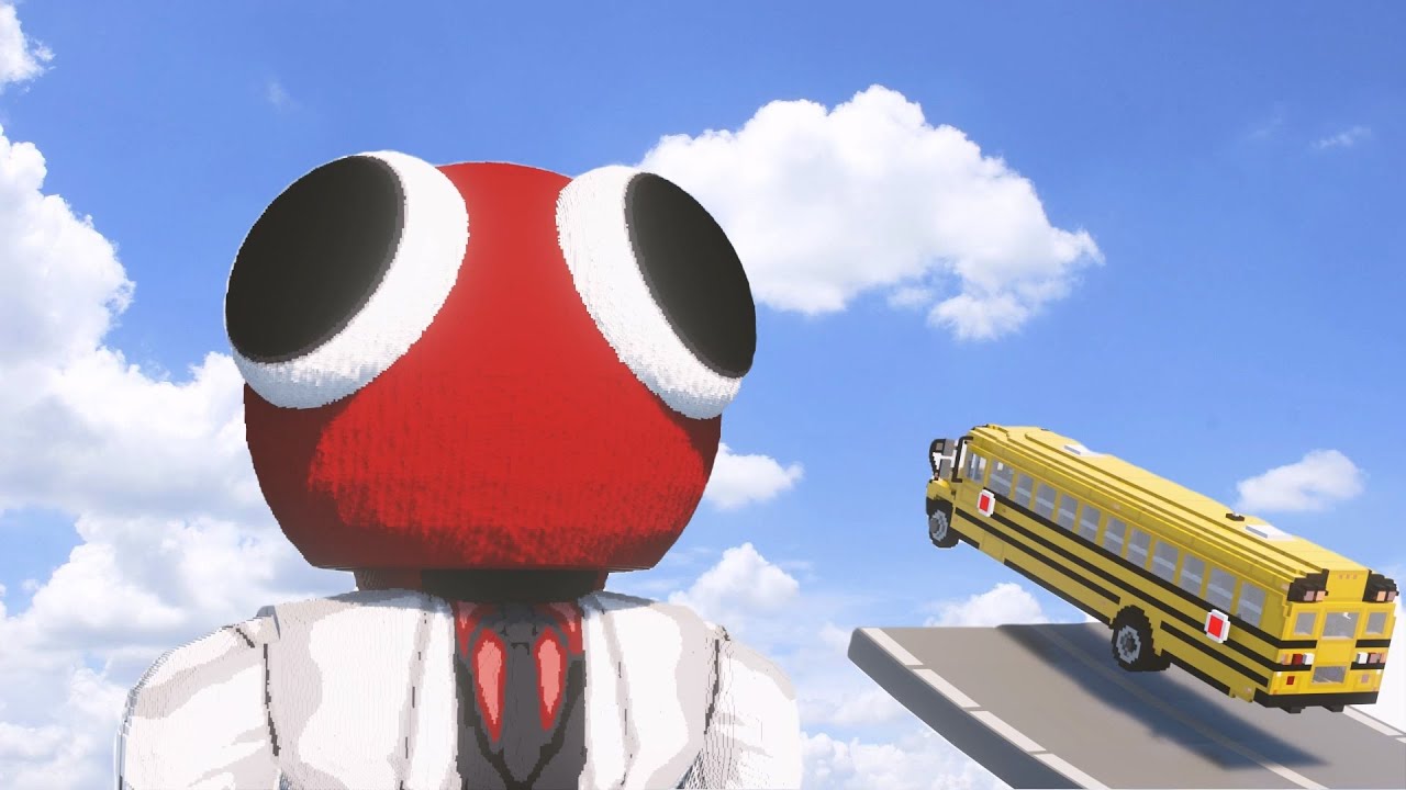 Cars vs Red from rainbow friends - Teardown