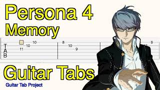Persona 4 Golden Memory fingerstyle solo Guitar Tutorial Tabs BGM OST P4 P4G