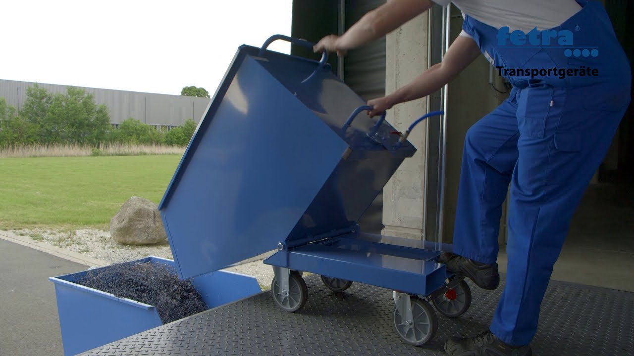 Schwere Lasten leicht entleeren mit dem Fetra Muldenkipper