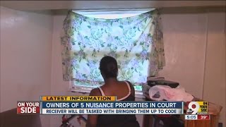 Owners of five nuisance properties in court