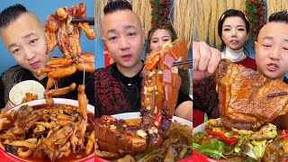 ASMR MUKBANG | PANLONG PORK BELLY |STIR-FRIED BULLFROG WITH FISH-FLAVORED SHREDDED PORK | BRAISED R