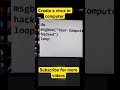 How to create a virus in computer #shortsviral #python #youtubeshorts