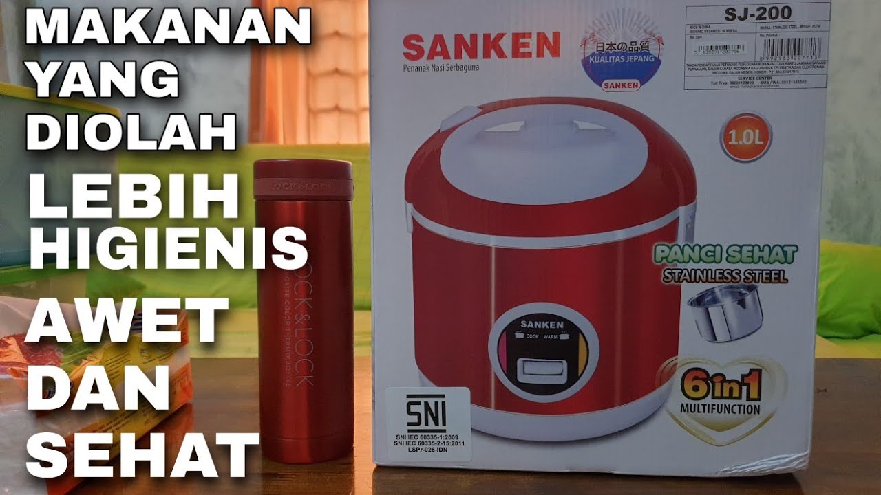 Review Rice Cooker Sanken mini 1 Liter panci stainless YouTube
