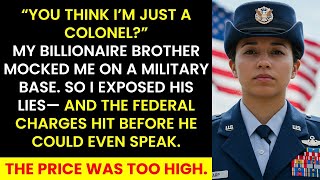 My Billionaire Brother Mocked My Rank as a Colonel — So I Took Him Down With Proof
