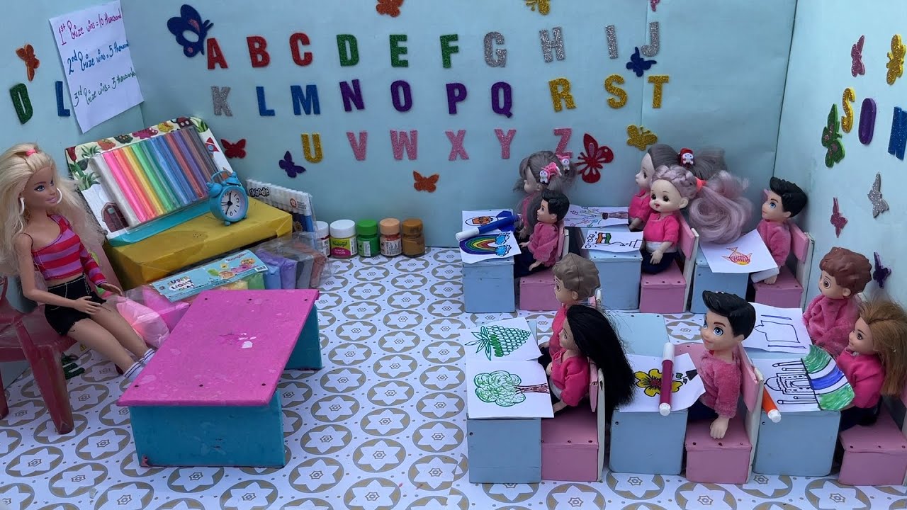 Riya kiya ki kahani part 40/ barbie doll all day routine/ barbie ...