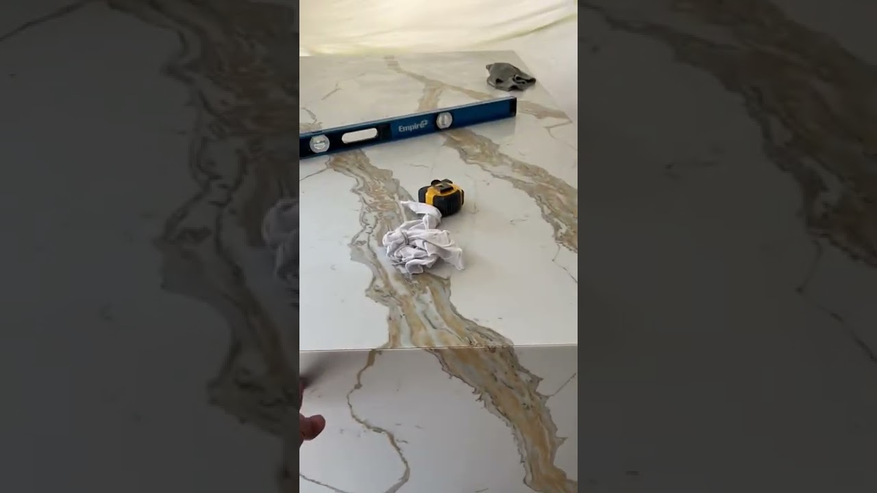 Countertops installation with waterfall