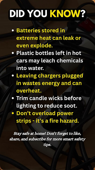 5 Household Safety tips Everyone Should Know 🔋