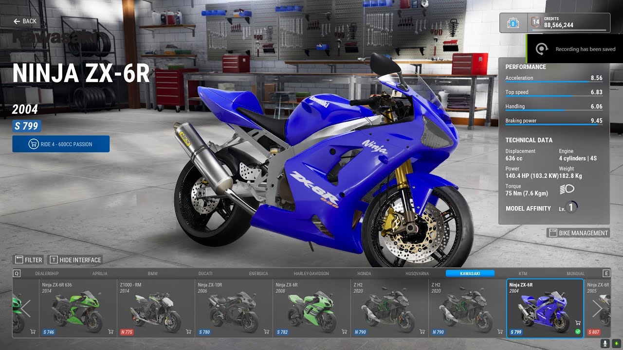 Ride 4 - 2004 Kawasaki Ninja ZX-6R race - YouTube