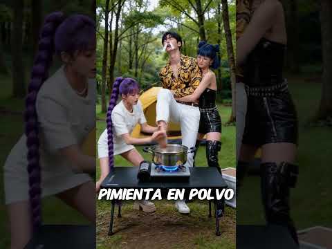 Jinu se sacrificó demasiado por comer fideos. #kpop #funny