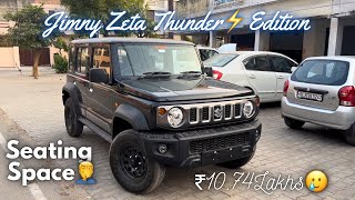 Yeh है ₹10.74 Lakhs वाली JIMNY🔥JIMNY ZETA Thunder⚡Edition Detailed Walkaround review  #marutisuzuki