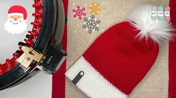 How to Make a Santa Hat on an Addi/Sentro Knitting Machine | Circular Knitting Machine Tutorial