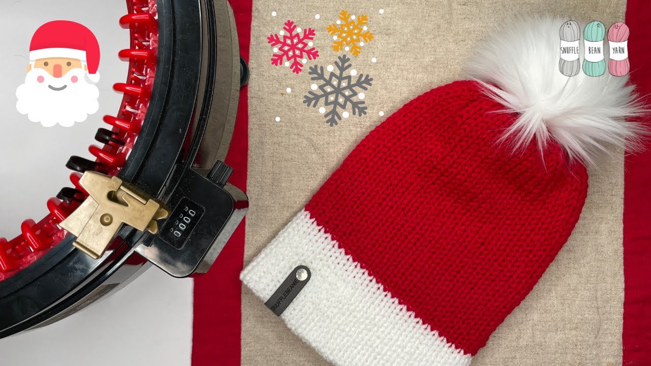 Knitting Machine Tutorial-Santa Hat - Crafty Gemini
