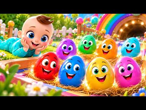 English Rhymes | Learn Colors With Surprise | Eggs Color Song For Kids | Colorful Eggs Adventure