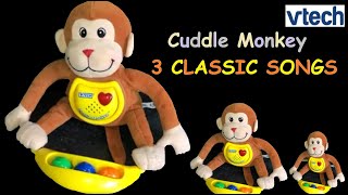 Vintage V-Tech Cuddle Monkey Musical Soft Toy - Plays 3 Classic Children’s Songs