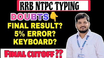 Rrb ntpc typing doubts | RRB NTPC FINAL CUTOFF | #rrbntpc 