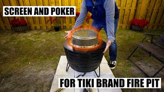 Tiki Patio Fire Pit Screen & Poker