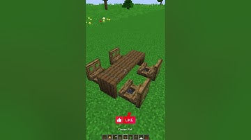 ⛏️ Minecraft Tutorial :: Picnic Table #shorts #minecraft
