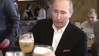 プーチン大統領が、「生ビール」を飲んでるよ～ wwww
