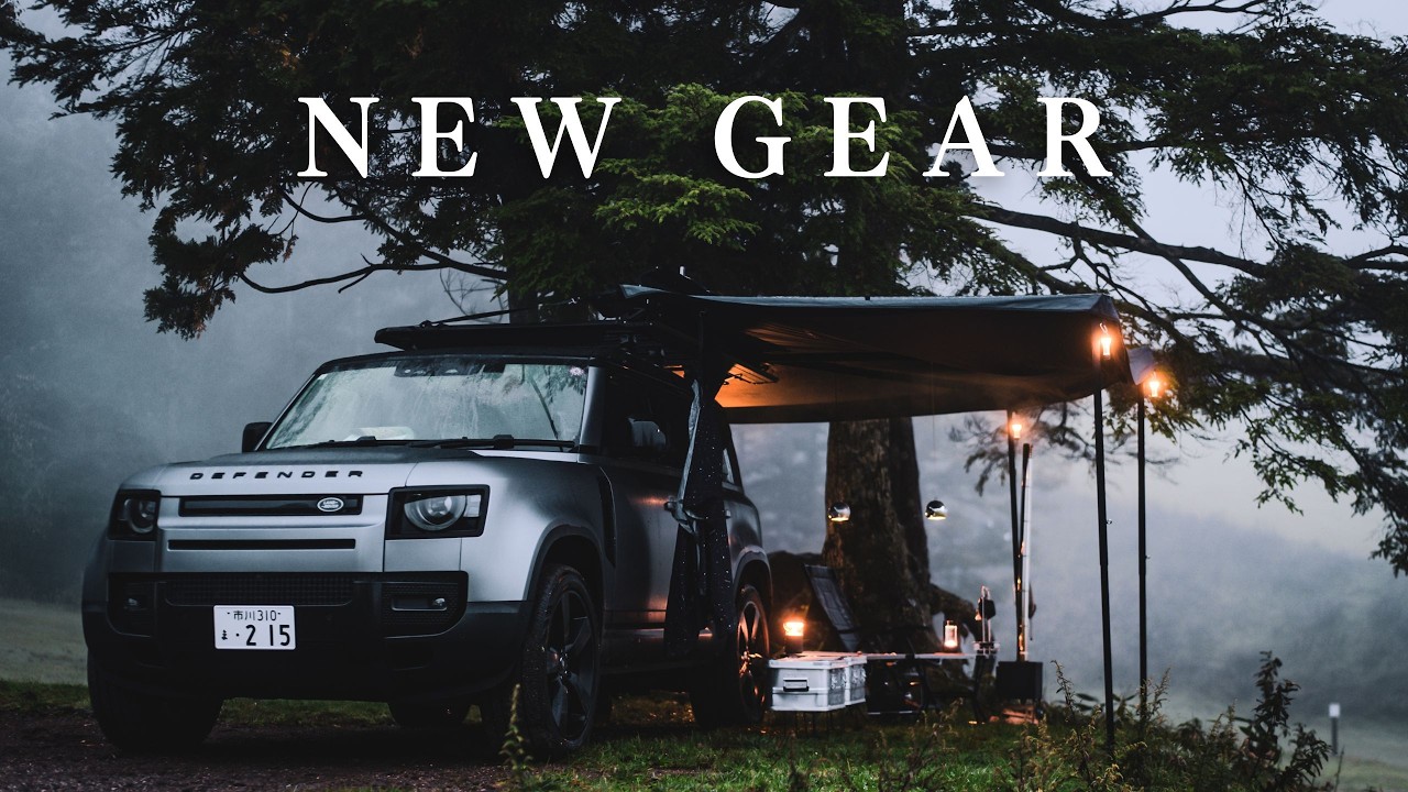 【雨と薪ストーブ】幻想的な高原でディフェンダーソロキャンプ, Cozy camp ｜Land rover ディフェンダー, Relaxing, ASMR, 4K HDR