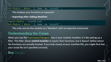 Resolving the PowerShell module manifest Function Export Issue