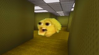 Yellow singing pufferfish in the Backrooms