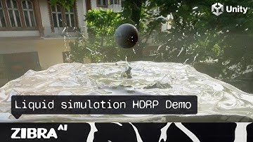 Unity3D interactive liquid simulation HDRP Demo. Zibra Liquids