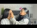 Doing my little sisters makeup/ Q&amp;A💕