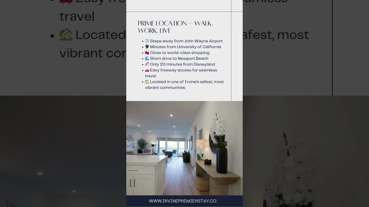 Irvine Premier Stay - Your Next Dream Rental - Fully Furnished 