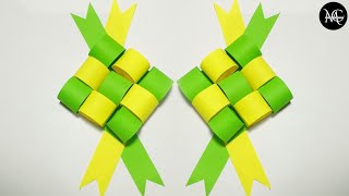 Origami ketupat / cara membuat ketupat dengan kertas origami